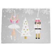 Ballerina und Nutcracker Weihnachtsgeschenktasche Große Geschenktüte (Vorderseite)