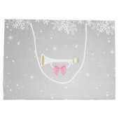 Ballerina und Nutcracker Weihnachtsgeschenktasche Große Geschenktüte (Rückseite)