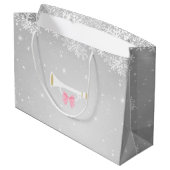 Ballerina und Nutcracker Weihnachtsgeschenktasche Große Geschenktüte (Rückseite Schrägansicht)