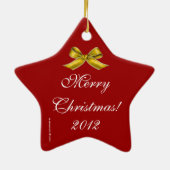 Ballerina und Nutcracker Weihnachtssternornament Keramikornament (Hinten)