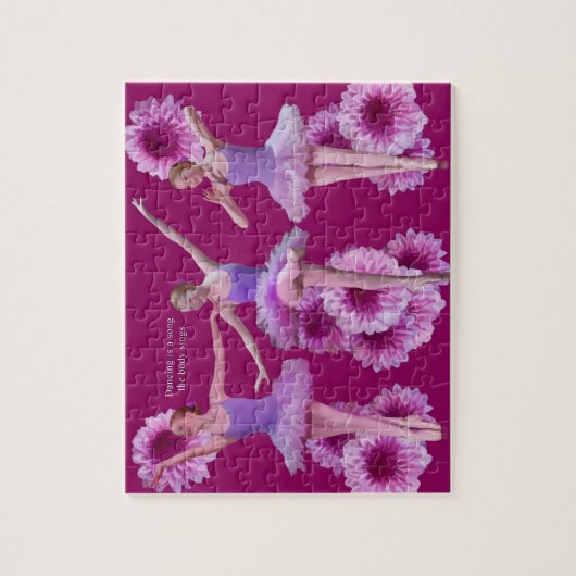 Ballerina und rosa Mamas Puzzle (Vertikal)