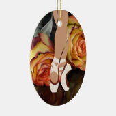 Ballerina und Rose En Pointe Ballet Keramik Ornament (Rechts)