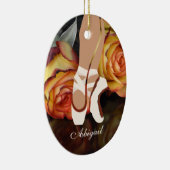 Ballerina und Rose En Pointe Ballet Keramik Ornament (Rechts)