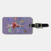 Ballerina und Schmetterlinge Gepäckanhänger (Vorderseite horizontal)