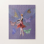 Ballerina und Schmetterlinge Puzzle (Vertikal)