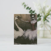Ballerina und Schwan  Postkarte (Stehend Vorderseite)