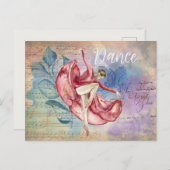Ballerina und Sheet Music Nature Fantasy Dance Postkarte (Vorne/Hinten)