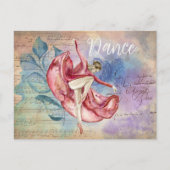 Ballerina und Sheet Music Nature Fantasy Dance Postkarte (Vorderseite)