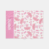 Ballerina und Tutu-Muster Fleecedecke (Vorderseite (Horizontal))