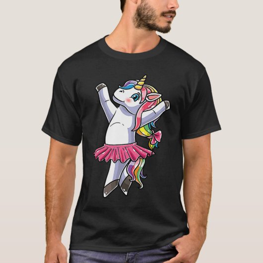Ballerina Unicorn Ballet Dance Dancing Danseuse T-Shirt (Vorderseite)