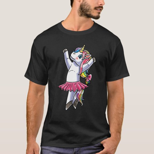Ballerina Unicorn Ballet Dance Dancing Danseuse T-Shirt (Vorderseite)