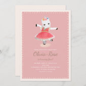 Ballerina Unicorn Rosa Girl Einladung zum Geburtst (Vorne/Hinten)