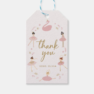 Ballerina Vielen Dank Tag - Ballet Gift Tag 1 Geschenkanhänger