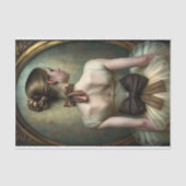 Ballerina Vintage Creme & Brown Bows Decoupage Seidenpapier (Vorderseite)