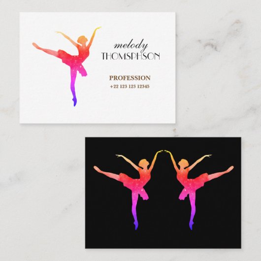 Ballerina Visitenkarte (Vorne/Hinten)