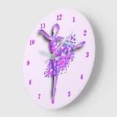 Ballerina Wall Clock Große Wanduhr (Winkel)