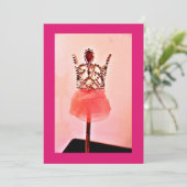 Ballerina Wand Einladung (Stehend Vorderseite)