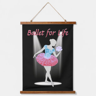 Ballerina Wandteppich Mit Holzrahmen