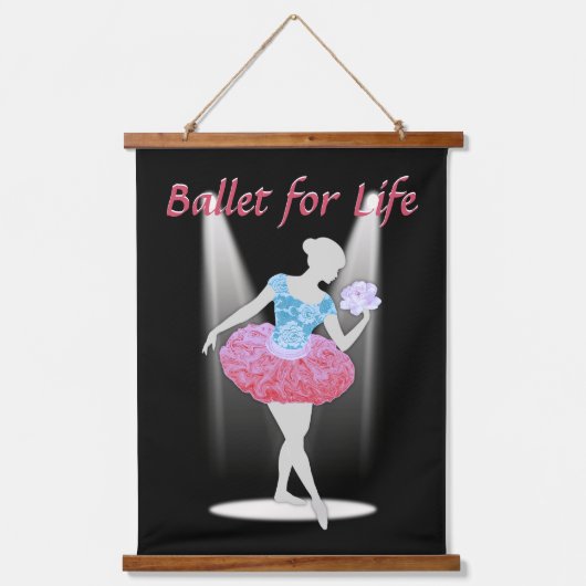 Ballerina Wandteppich Mit Holzrahmen (Vorderseite)