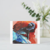 Ballerina warten postkarte (Stehend Vorderseite)