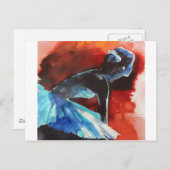 Ballerina warten postkarte (Vorne/Hinten)