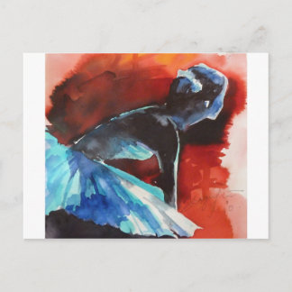 Ballerina warten postkarte
