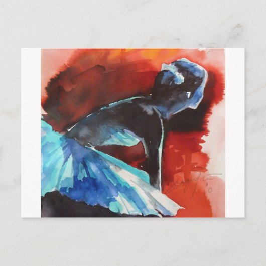 Ballerina warten postkarte (Vorderseite)