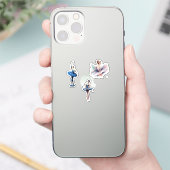 Ballerina Wasserfarbe Aufkleber (Telefon)