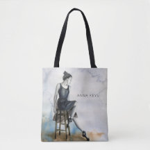 Ballerina Watercolor Dancer Tasche