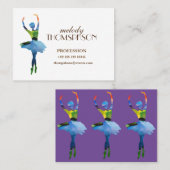 Ballerina Watercolor Kunstrasenkarte Visitenkarte (Vorne/Hinten)