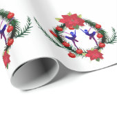 Ballerina Weihnachtsfeiertag Geschenkpapier (Rolleneckpunkt)