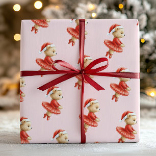 Ballerina-Weihnachtsgeschenkpapier für Kinder Geschenkpapier