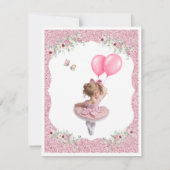 Ballerina wird 3 Geburtstag Digital-Download  Einladung (Vorderseite)