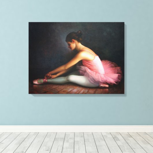 Ballerina Wrapped Canvas Leinwanddruck (Insitu (Holzboden))