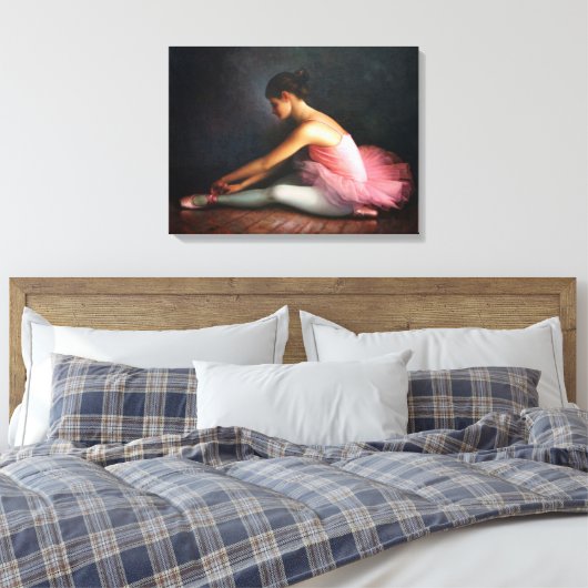 Ballerina Wrapped Canvas Leinwanddruck (Insitu (Schlafzimmer))