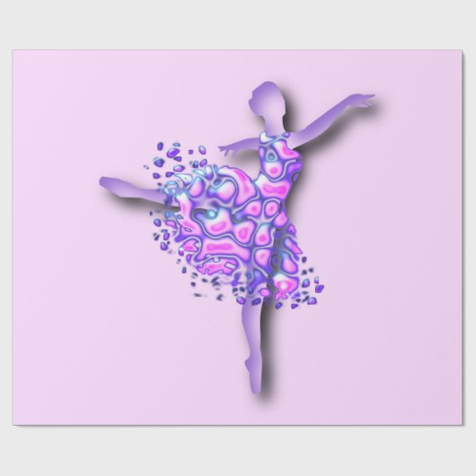 Ballerina Wrapping Paper Ballett Tänzerin Frau Geschenkpapier (Flach)