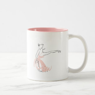 Ballerinaballetttänzer Zweifarbige Tasse