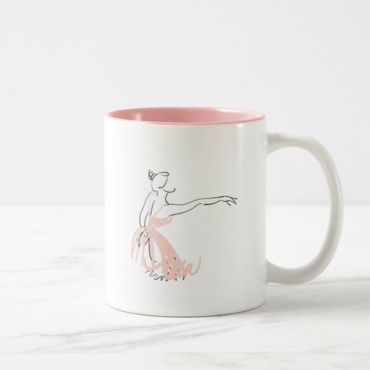Ballerinaballetttänzer Zweifarbige Tasse (Rechts)