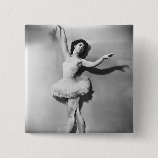 Ballerinaen pointe B&W Button (Vorderseite)