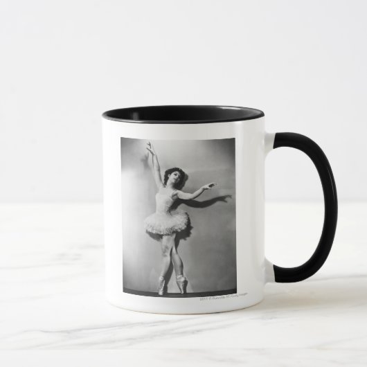 Ballerinaen pointe B&W Tasse (Rechts)