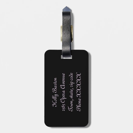 Ballerinaeule Gepäckanhänger (Rückseite vertikal)