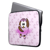 Ballerinaeule - Glitter Laptopschutzhülle (Vorderseite Links)