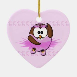 Ballerinaeule Keramikornament