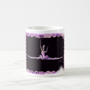 BallerinaGrande Jete-Polka-Punkt-Hintergrund-Tasse Kaffeetasse