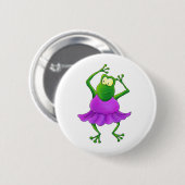 Ballerinalila Tutu-Tanzen-Frosch Button (Vorne & Hinten)