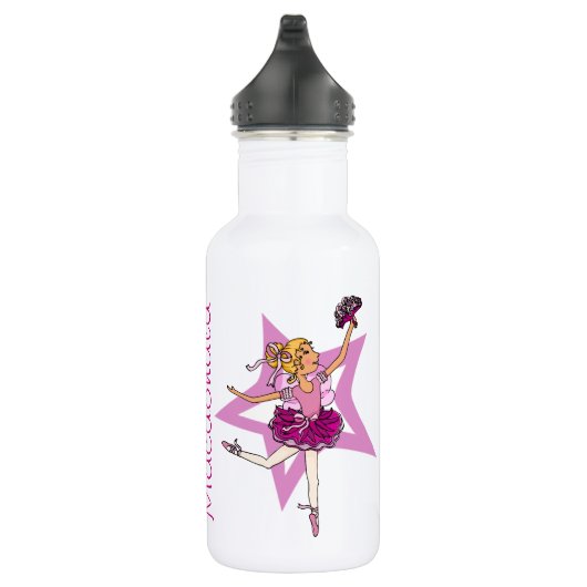 Ballerinamädchen nannten lila Getränkflasche Trinkflasche (Rechts)