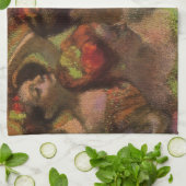 Ballerinas Adjusting Their Dresses (Edgar Degas) Geschirrtuch (Gefaltet)