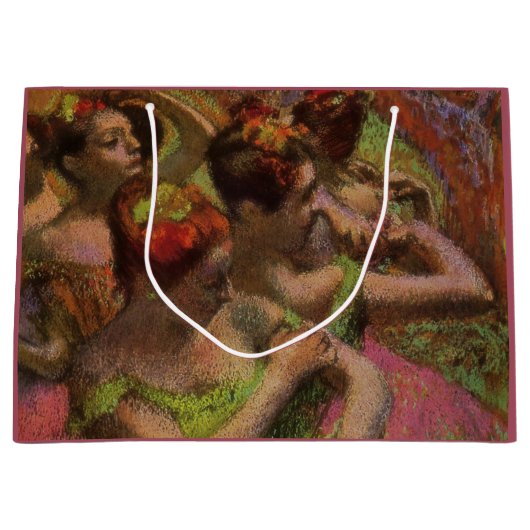 Ballerinas Adjusting Their Dresses (Edgar Degas) Große Geschenktüte (Vorderseite)
