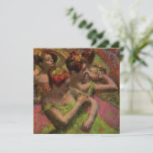 Ballerinas Adjusting Their Dresses (Edgar Degas) Karte (Stehend Vorderseite)