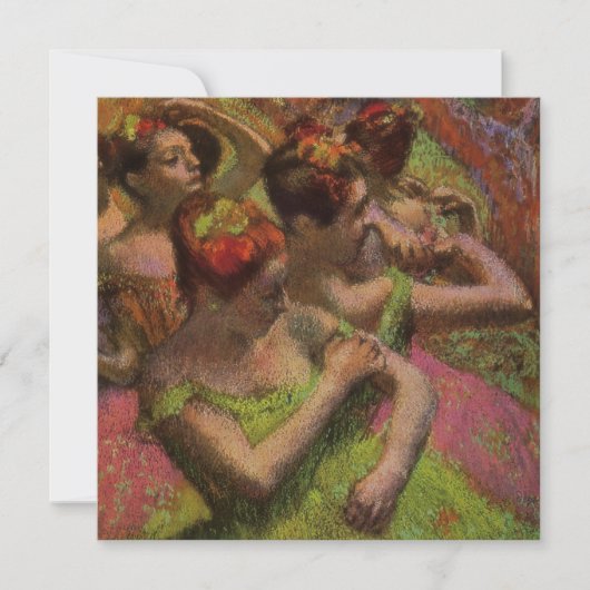 Ballerinas Adjusting Their Dresses (Edgar Degas) Karte (Vorderseite)